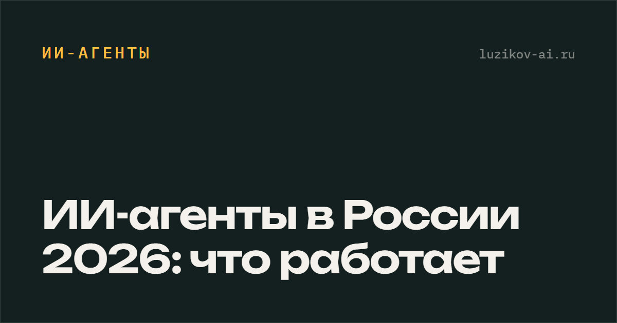 ИИ-агенты в России 2026: что работает